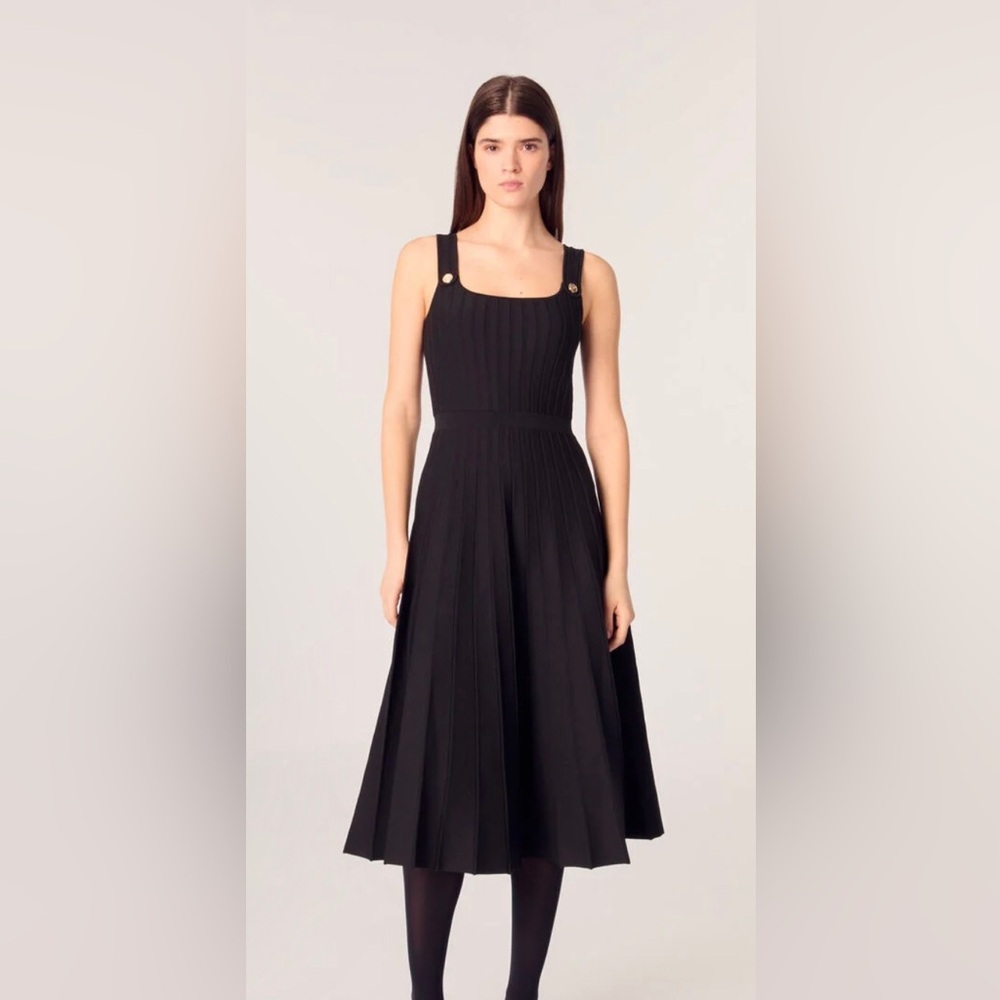 Maje Black Sleeveless Dress